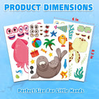 Aowplc 42 Pcs Ocean Animals Make-a-Face Sticker Sheets - Image 5
