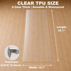 SHISU Clear TPU Vinyl Fabric 12 Mil, Heavy Duty Waterproof Sheet | Strong - Image 7