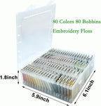 Friendship Bracelet Kit Embroidery Floss 80 Colors - Image 3