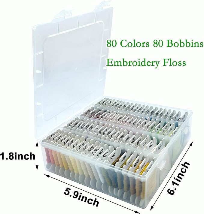 Friendship Bracelet Kit Embroidery Floss 80 Colors - Image 3