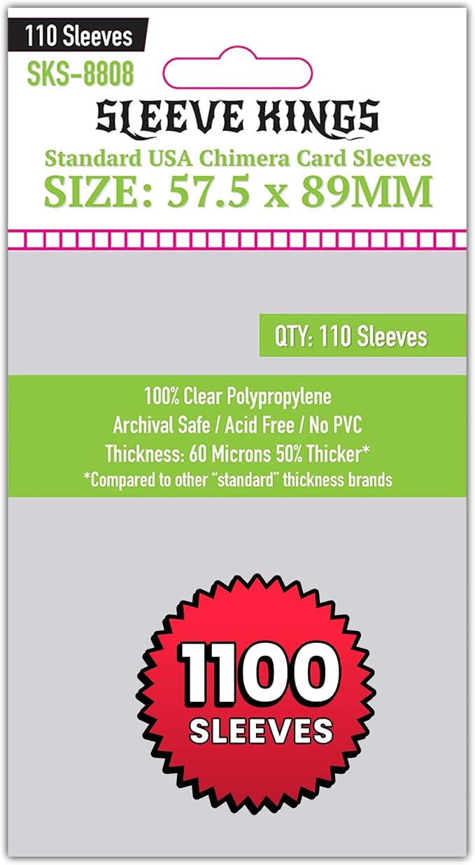 Sleeve Kings Standard USA Chimera Card Sleeves 57.5 X 89 mm by SleeveKings