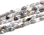 HAAMIIQII Natural Gray Labradorite Pebble Stone 5-8mm Small Irregular Freeform - Image 3