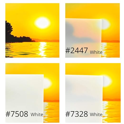 BuyPlastic 2447 White Translucent Colored Acrylic Plexiglass Sheet, Choose Size - Image 2