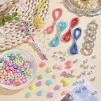 CRAFTYMELODY 606Pcs DIY Keychain Making Crafts Kits Beaded Keychain Making Kit - Image 5