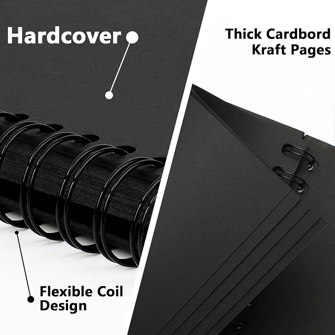 10×10 inch Scrapbook Photo Album DIY Picture Book 40 Pages, Thick Kraft Paper - Image 6