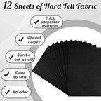 NEBURORA 12 Pcs 2mm Thick Stiff Felt Sheets - Image 5