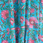 E-Tailor® Indian Ethnic 100% Cotton Voile Running Hand Block Print Natural - Image 3