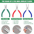 WORKPRO Jewelry Pliers Set, 3 Pack Jewelry Making Tool Kit- Needle Nose - Image 4