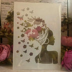 TIAMECH A4 Reusable Butterflies Hairstyle Girl Stencil - Image 9