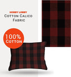Hobby Lobby Red & Black Homespun Buffalo Check Cotton Fabric, 1 Yard | Precut - Image 3