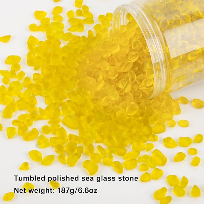 QEQEKAKA Sea Glass Stones for Crafts About 0.5LB Glass Pebbles Gemstones Bulk - Image 5
