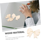 10Pcs Unfinished Wood Bowknot Craft Supplies Natural DIY Shapes - Image 5