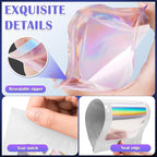 JETMORE 300 Pcs Mylar Bags, Smell Proof Bags Foil Pouch, Holographic Resealable - Image 5