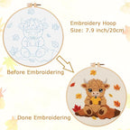 Louise Maelys Highland Cow Embroidery Kit - Image 4