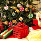 Hidreas 40 Pcs Unfinished Wood Ornaments DIY Round Wooden Ornaments Christmas - Image 4