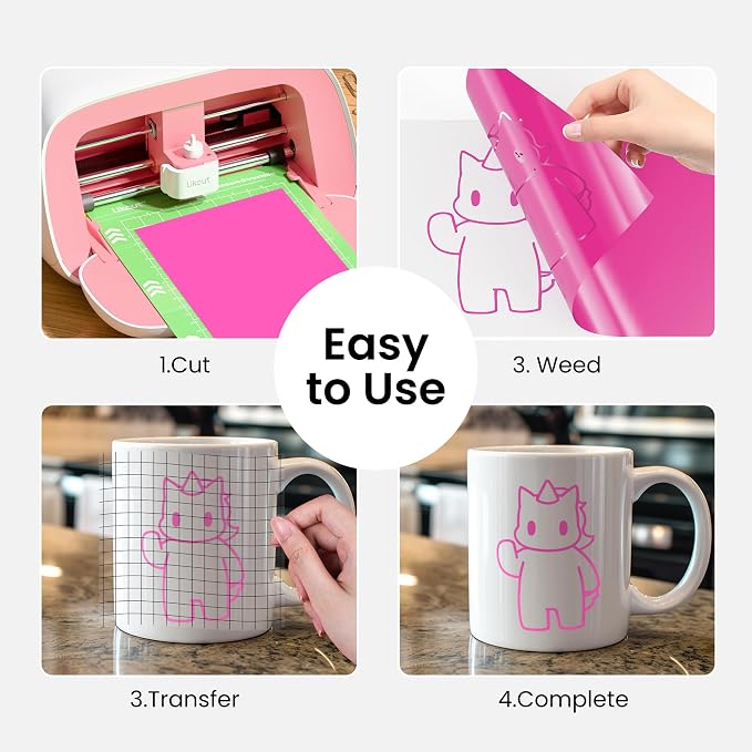 Likcut Glossy Pink Permanent Vinyl - Image 4