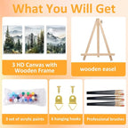 Mandun 3 Pack Paint by Numbers for Adult, Landscape Paint by Numbers Kit for - Image 4