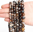 35pcs Round Loose Black Fire Agate Beads - Image 5