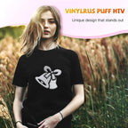 VinylRus White Puff Vinyl Heat Transfer 3D -12” x 6ft Puff Iron on Vinyl - Image 8
