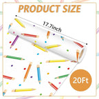 Qyeahkj Colorful Pencil Bulletin Board Paper Roll Pencil Bulletin Board - Image 2