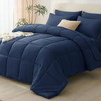 CozyLux King Size Comforter Set Navy Blue by CozyLux