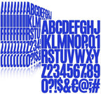 Letter Stickers, Mailbox Numbers, 2 Inch Waterproof Vinyl Alphabet | 2 Inch Blue by Llewyn