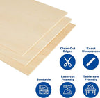 CRAFTIFF Plywood Board Basswood Sheets 1/16 inch, Thin Natural Unfinished Wood - Image 3