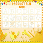 Marspark 72 Pcs Small Stencils for Crafts Reusable 3 Inch Stencils for Painting - Image 2