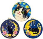 Zhenqing Night Sky Cats Cross Stitch Kit by ZhenqingHomeFlagship