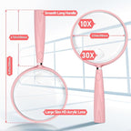 10X 30X Magnifying Glass for Reading, Handheld Magnifier for Reading, 90mm - Image 5