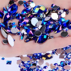 1000pcs Mixed Sizes AB Craft Gemstone Flatback Acrylic Rhinestones Face Gems by UYTRDVG