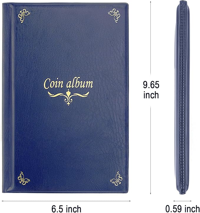 150 Pockets Coin Album, Penny Collecting Book, Souvenir Coins Collection Holder - Image 7