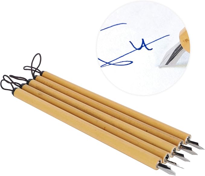 Yosoo Health Gear 5PCS Bamboo Pens, Comic & Arabic Calligraphy Dip Pens - Image 9