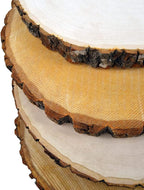 Wilson 12 Pack Basswood Round Rustic Wood Slice, Sanded Side, 9-12" Diameter - Image 2