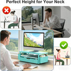 Spacrea Desk Organizer and Accessories, Computer Monitor Stand Riser - Image 3