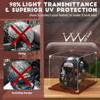 JupDec Football Helmet Display Case, Full Size Acrylic Baseball Motorcycle - Image 4