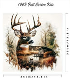 Deer Stamped Cross Stitch Kits for Adults, Animal 11CT Needlepoint Counted - Image 2