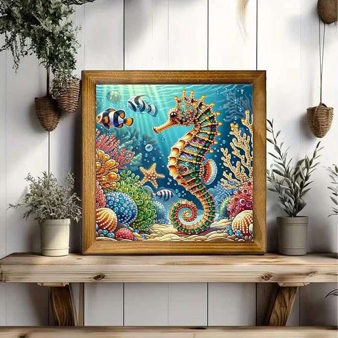 ZQEATRY Seahorse Coral Reef Special Shape Diamond Art Kits - Image 4