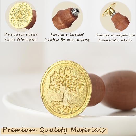 Vintage Wax Seal Stamp Set – 20-Piece Classic Seal Heads - Image 2