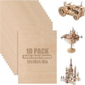 10Pcs 16 x 12 x 1/8 Inch Baltic Birch Plywood Sheets 3mm Unfinished Plywood by HOME