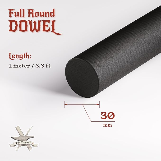 The Foamory's No Waste Full Round EVA Foam Dowels. 3 Pack 5-40mm x 1M - Image 3