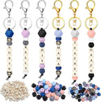 Landical 342 Pcs DIY Bead Keychain Kit Colorful Silicone Bead Personalized by Landical