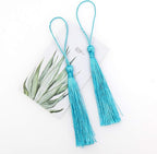 VAPKER 100 Pieces Light Blue Color 13cm/5-Inch Silky Handmade Soft Tassels - Image 3