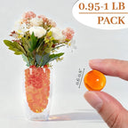 Orange Flat Glass Marbles, 0.97 lb Vase Filler Pebbles Gems, Decorative Glass - Image 2