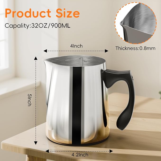 CasaCulina Candle Making Pouring Pot, 32oz Stainless Steel Wax Melting Pot - Image 2