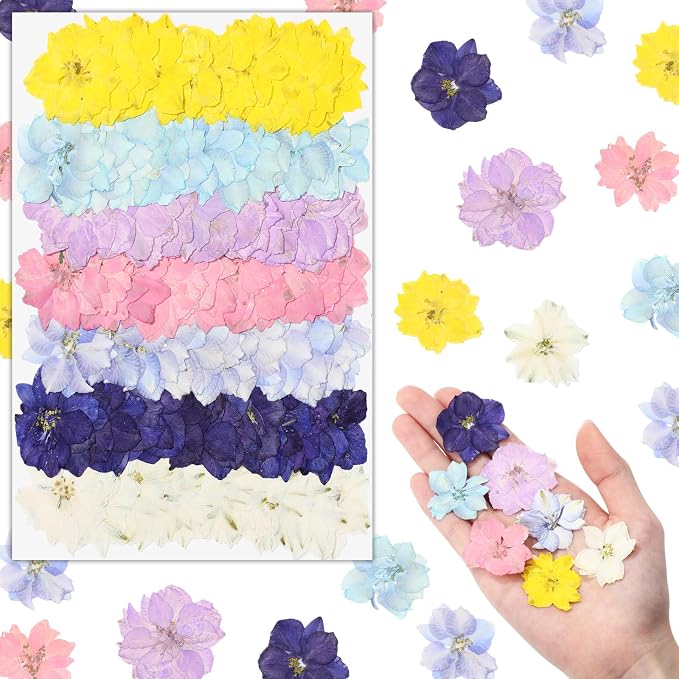 Woanger 100 pcs Dried Pressed Flowers Small Dry Flowers Real Natural Resin by Woanger