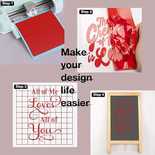 HTVRONT Red Permanent Adhesive Vinyl Roll - Image 2