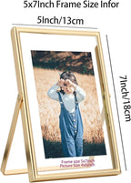 Gold 5x7" Floating Frame 2pack for Photo Sizesfor Adjustable Tabletop/Shelf - Image 7