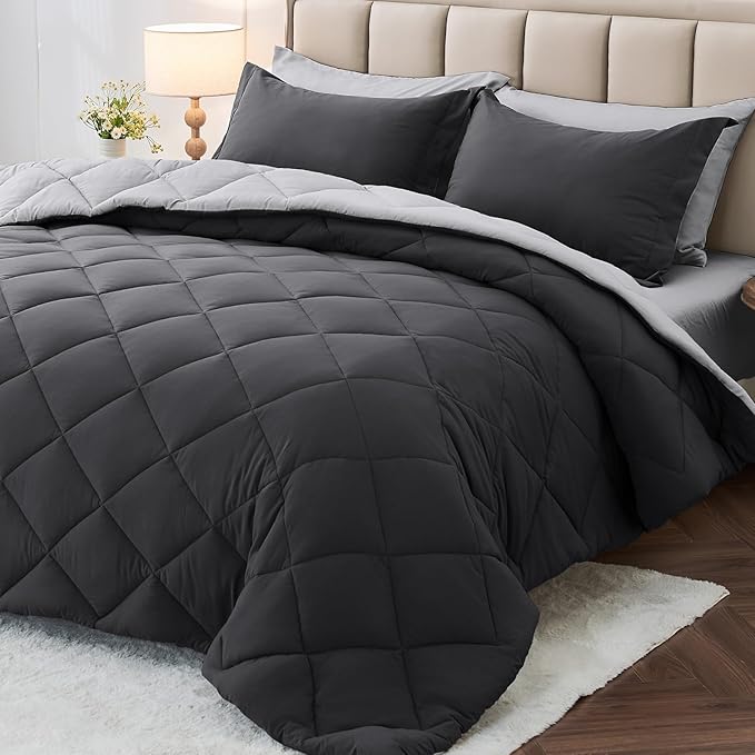 MUXHOMO 5 Pieces Twin Comforter Set, Reversible Bed in a Bag Twin Size by MUXHOMO