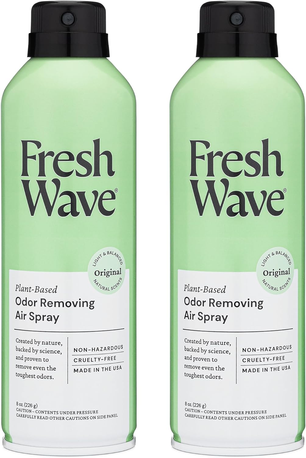Fresh Wave Odor Eliminator Spray & Air Freshener, 8 oz. | Pack of 2 | Non-Aerosol, Fine Mist | Odor Absorbers | Safer Odor Relief | Natural Plant-Based Odor Eliminator | For Furniture, Fabrics & Trash